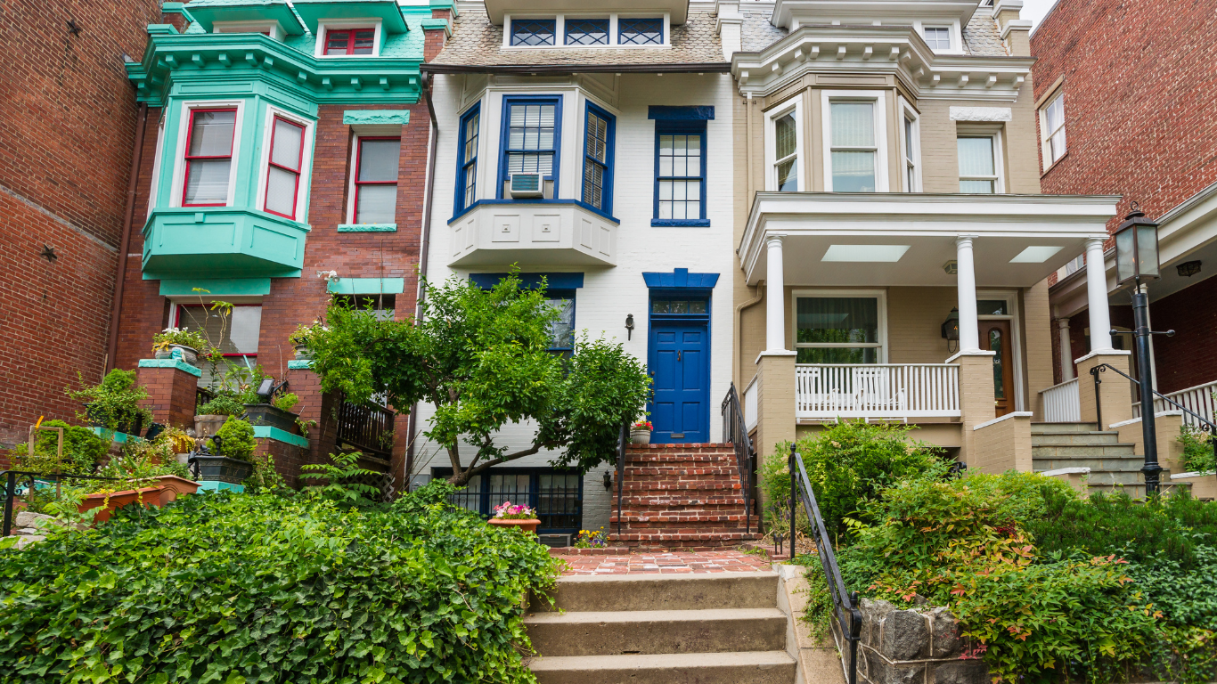 A house is a place where people live with their family on Georgetown, DC