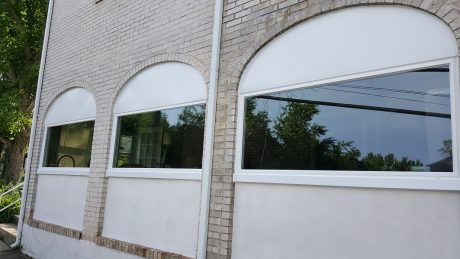 The glass of window at the Manassas