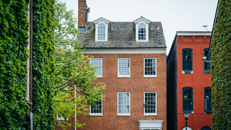 The colorful house at the North Laurel, MD